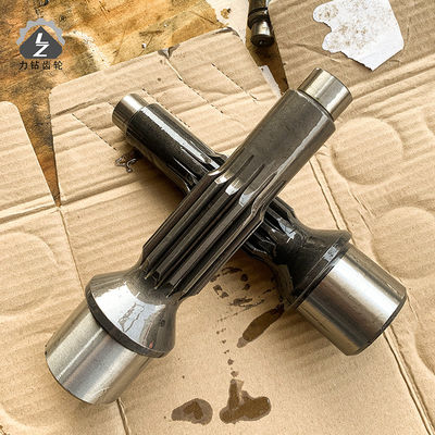 PC200-6 6D102 এক্সক্যাভেটর গিয়ার পিনিয়ন শ্যাফট ফোরজিং 14*18H205