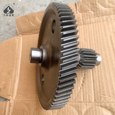 তাপ চিকিত্সা এক্সক্যাভেটর গিয়ার PC60 ঘূর্ণমান গিয়ারবক্সের 6 বড় তির্যক দাঁত