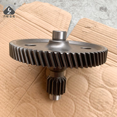 তাপ চিকিত্সা এক্সক্যাভেটর গিয়ার PC60 ঘূর্ণমান গিয়ারবক্সের 6 বড় তির্যক দাঁত